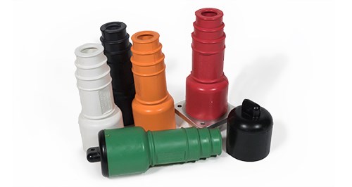 Molded Colored Rubber Electrical Connection Insulators